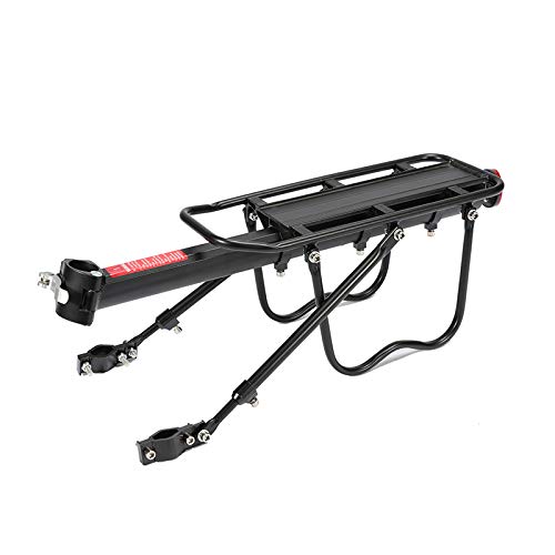 MarkShop Rear Bike Rack – Best Bike Rear Rack for Panniers, Adjustable Lightweight Bike Pannier Rack for Commuting & Touring, 51KG Aluminum Alloy Pannier Rack with Reflector