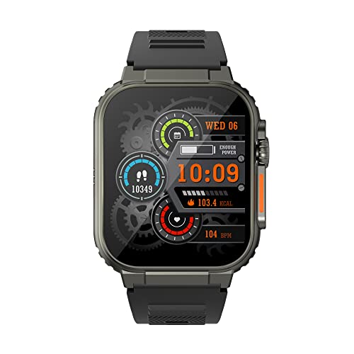 Dico Das Smart Watches with Bluetooth Call(Answer/Dial Calls),60days Extra-Long Battery Life,Fitness Tracker Watch for iPhone/Android Phone,IP68 Waterproof(Brown)