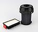 Produktbild Hepa-Filter-Set passend für Bosch Roxx x, Siemens BGS-6 VSX-6 Motorschutz-Filter 649841/00649841 + Abluftfilter 570324/00570324
