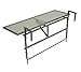 Produktbild gartenmoebel-einkauf Balkonhängetisch 120x40cm, Stahl grau + Sicherheitsglas, klappbar