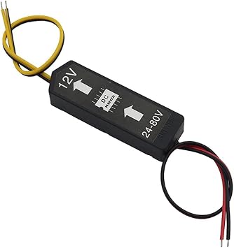 Electric Scooter Voltage Converter, DC 12V 24V to 80V Adapter, Citycoco Compatible, ABS Material, Black, Design for E-Scooter Parts