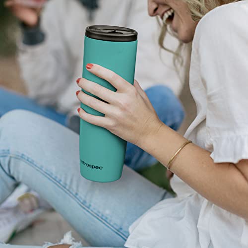 Retrospec Arroyo Stainless Steel Tumbler With Lid And Straw - Reusable Insulated Tumbler Cup - Iced Coffee Travel Mug - Double Walled Thermal Tumblers - 30Oz - Matte Blue Ridge #TOP7