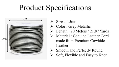 GENIQUE Real/Genuine Round Leather String Cord for Necklace Bracelets, Jewelry, Kumihimo Braiding - Image 3