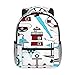 gjowegode Kinderrucksack Sextant Nautischer Flachanker, Kindergarten Vorschul Tasche Schultasche für Kleinkinder Mädchen Jungen, Zurück Zur Schule