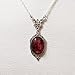 BRIGHTWINST Vintage Gothic Red Quartz Crystal Pendant Necklace For Women Que Silver Plated Fashion Jewelry PTPNU1800