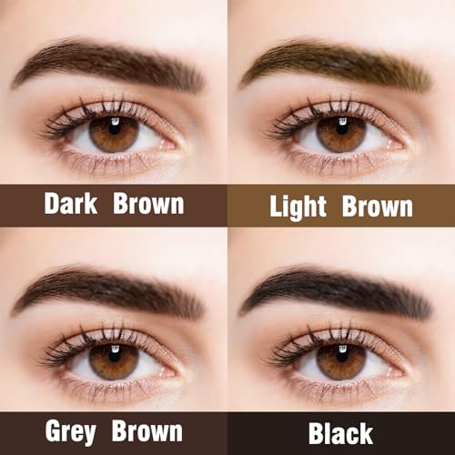 Tattoo Eyebrow Gel Easy Peel Off, Waterproof & Long-Wearing Brow Gel for Women Makeup, Easy Application for Fuller & Defined Looking Brows (02 Light Brown) — view 4