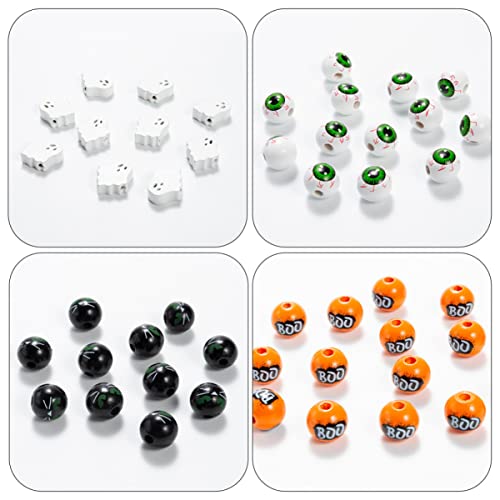 Cuentas de madera natural PRETYZOOM de 80 piezas para accesorios de joyería 6