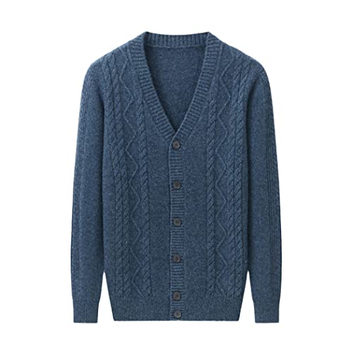 Pull en cachemire homme col en v veste maille jacquard chaud automne hiver grand manteau xxl