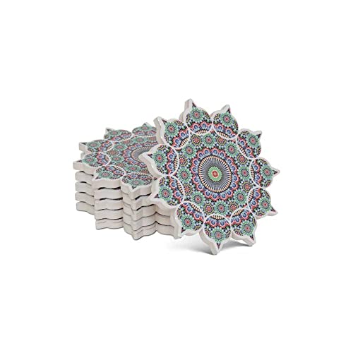 Sous-verres marocains Mosaïque Olivier (lot de 6) | Safaary