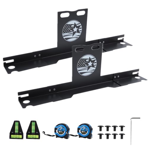 Upgraded Wheel Alignment Tool with 2 Imperial Tape Measure, 2 Heavy-Duty Toe Alignment Plates, No Caliper Removal Needed, Detachable Automotive Alignment Kit for Cars, Trucks, ATVs, Jeeps, and SUVs