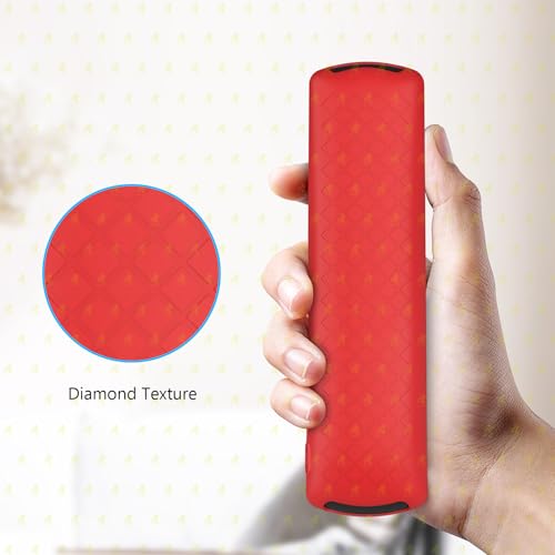 Image of RAYA Silicone Cover Compatible with Jio Tv Set Top Box Remote Protective Case with Lanyard [ Remote NOT Included ] (Red)