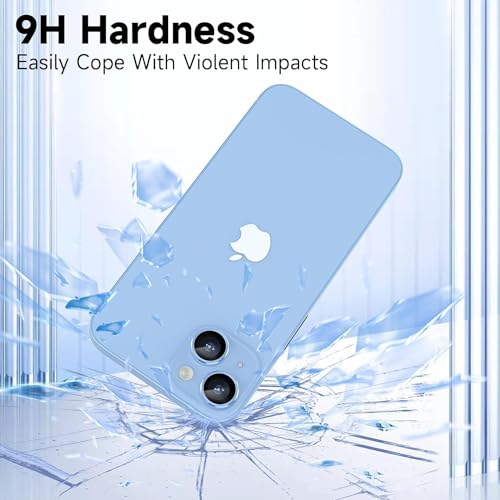 Image of Premium Camera Lens Protector Compatible For iPhone 13 (Blue) Camera Lens Protector - 9H Tempered Glass, Military-Grade Anti-Scratch, Case-Friendly, Easy Install Frame