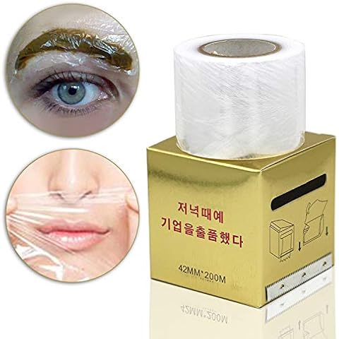 Eyebrow Tattoo Plastic Wrap, Tattoo Preservative Film, Professional Eyebrow Tattoo Makeup Supplies for Eyebrow Eyeline Tattoo Lip and Tattoo, Cover Film for Women Cover