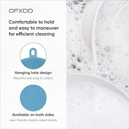 Image of Silicone Sponge 12 Pcs - Heat Resistant Silicone Scrubber - Washing Silicone Dish Scrubber - Double Sided Food Grade Silicone Sponge for Cleaning