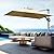 wikiwiki 10x10FT Cantilever Patio Umbrella, Offset Umbrella Outdoor Patio with 360° Rotation and Unlimited Tilting System, Heavy Duty Large Umbrella with Cross Base, Beige