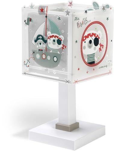Lampe de table enfant Dalber Pirates Gris pour chevet chambre