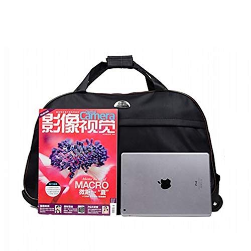 Boshen 24 Inch Travel Rolling Duffle Bag Waterproof Trolley Bag Versatile Carry-On Luggage Weekender Bag (Black)