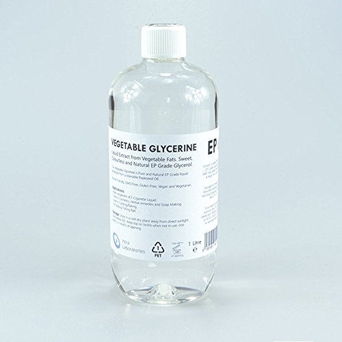 Glicerina vegetal, glicerol, en bote de 1 l, de grado alimenticio ultrapuro