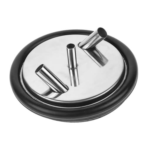 Parliky Stainless Steel Milk Bucket Lid for Milking Machine Goat Sheep Cow Pump Lid 3-Inlet