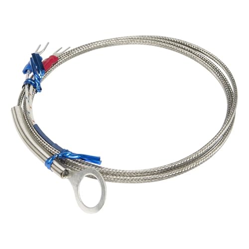 Sensor de temperatura tipo J y termopar de anillo metálico con cable de 1 metro 5