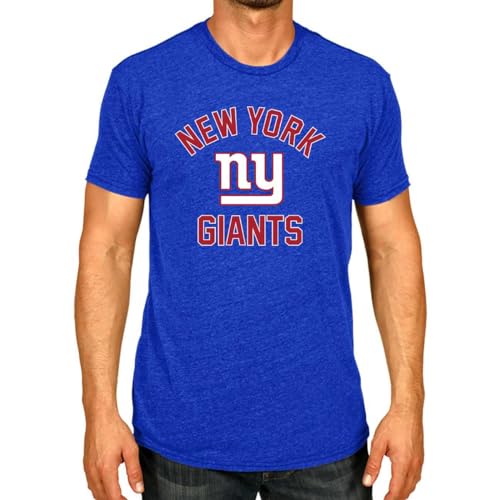 Team Fan Apparel NFL Adult Gameday T-Shirt - Cotton Blend - Tagless - Semi-Fitted - Unleash Your Team Spirit During Game Day (New York Giants - Royal, Large)