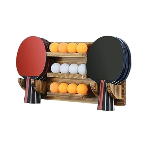 Soporte de paletas de tenis de mesa y organizador de almacenamiento de paleta