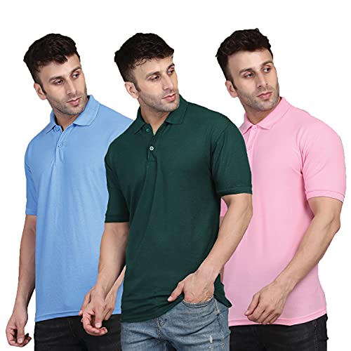 Image of INKKR Men's Plain Polo Neck T-Shirt Combo