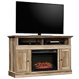Pemberly Row 52' Electric Fireplace Heater TV Stand Console in Lintel Oak