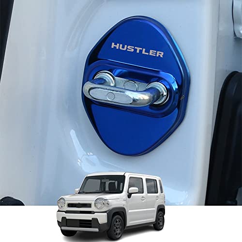 Kakash スズキ専用ステンレスドアロックカバー 保護バックルカバー 防錆 ラッチストップ インテリアモールディング ステンレス スチールカースタイリング プ外装カスタムパーツ アクセサリー爪キズ防止 防止防塵 取り付け簡単 車種専用設計4点セット(ブル