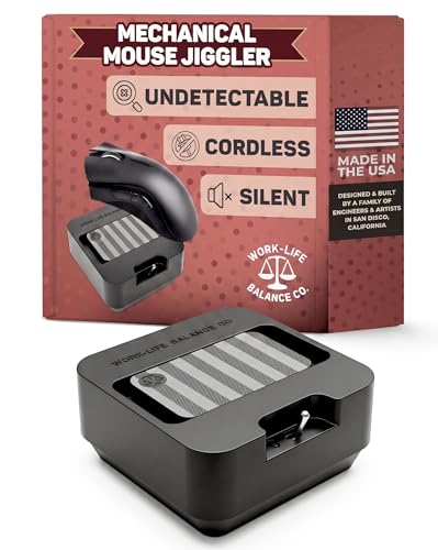 Image of Work-Life Balance Corporation Mechanical Mouse Undetectable Device-No Usb No Software Required, Keeps Mouse Moving & Computer Awake-Cordless & Wireless Mouse Mover Works For 12-24 Months On Aa Battery | No Software, Automatic, Wireless, AA Battery 12-18 Months, Keeps PC Laptop Awake, Randomized Movement, Remote Work Wiggler