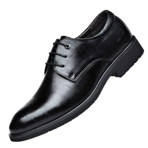 Men’s Business Tuxedo Oxfords Shoes for Men, Round Toe Lace-up Comfort Brogue Oxfords Casual Business Work Dress Shoes