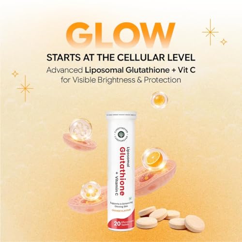 Image of CUREFOREVER Glutathione Tablets for Skin Whitening - Liposomal Effervescent Tablets with Vitamin C for Clear, Glowing, Youthful Skin, Powerful Antioxidant, High Absorption, 100 Tablets