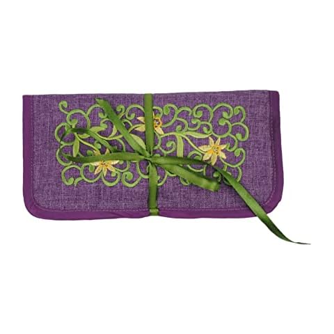 Justina Claire Jewelry Roll in a Daffodils Purple Design Cover