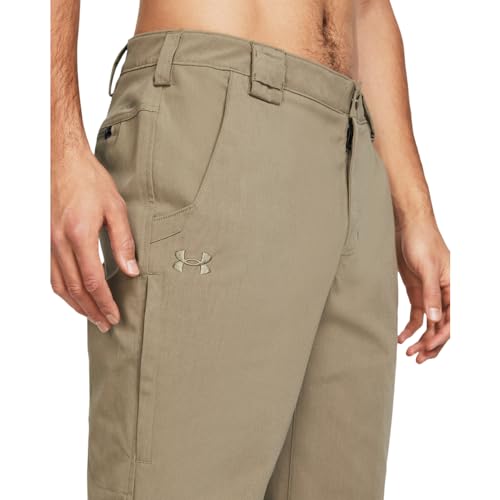 Under Armour Men's Enduro Elite Flat Front Pants, 251 Brown, 44/32 - image 3