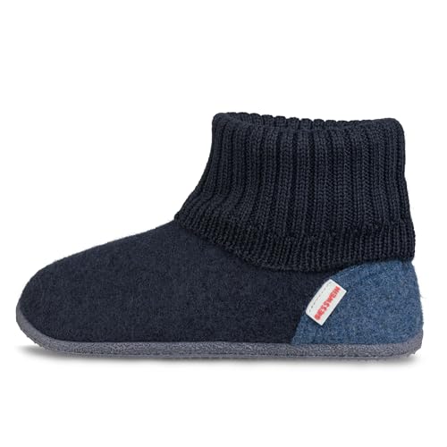 GIESSWEIN Kramsach Kids, Hüttenschuhe Unisex Kinder, Ocean 588, 34 EU