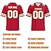 Custom Football Jersey, Football Jerseys Personalized Name/Number, Football Shirt for Men Women and Youth (Chief Red)