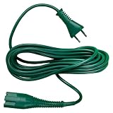 Sicignano | Cavo Alimentazione Verde 7 Metri 2x0,75 mm – Spina Italiana Compatibile VK130/131/135/136/140 – Ricambio per Folletto - Filo Elettrico per Aspirapolvere (1, VK130/131)