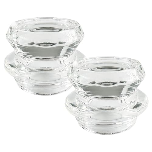 APOXCON Percolator Heat Proof Glass Knob Replacement Adaptable for Most Camping Coffee Percolators (Pack of 2, Transparent, 1.1 H x 1.1 D)