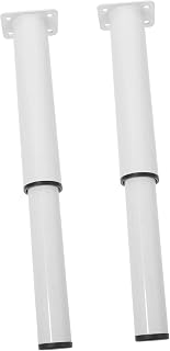 LIFKOME 2pcs Adjustable Stand Sofa Bench Coffee Table White Adjustable Folding Table Legs Small Dining Table Stand Iron Bench Legs Dresser Feet Legs for Furniture White Legs for Furniture
