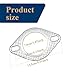 WINUERK 2Pcs Car Exhaust Gasket, Ultra Seal 2-Bolt 3-Inch Exhaust Flange Gasket, Reinforced High Temperature Gasket Exhaust Flange Gasket, Car Accessories Repalcement for OEM#120-06310-000202 (3IN)