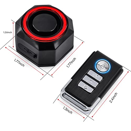 NineLeaf Bicycle Tail Light Rechargeable,Bike Tail Light with Alarm and Remote,Bike Alarms for Ebikes,IP65,113dB Alarms, Level 7 Sensitivity, Auto ON/Off Bike Tail Light with Smart Brake Lights