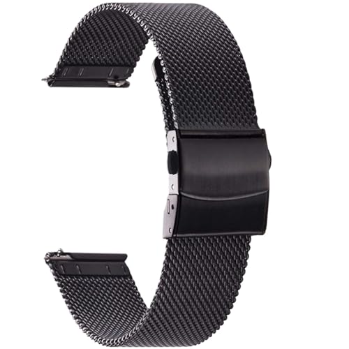 Ceinture en maille d'acier inoxydable de 12mm à 24mm pour toutes les montres