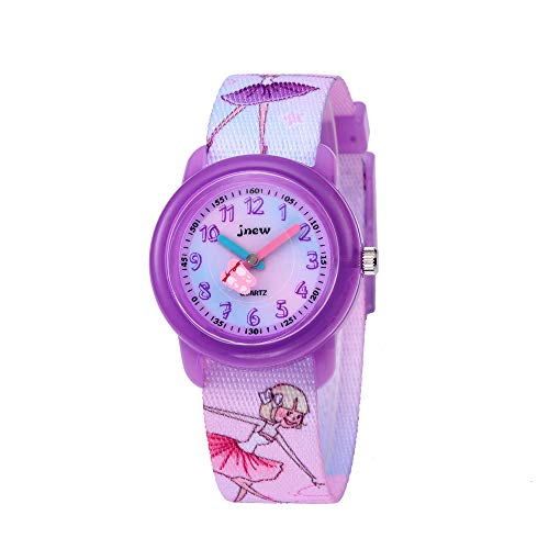 Toddler Girls Kids Children Watch,3D Cute Cartoon Breathable Fabric Band Japanese-Quartz Wristwatches Time Teacher Gifts Watches for Kids Girls Toddlers (Dancing Girl)