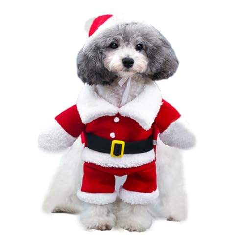 Disfraz de Santa para perro pequeño Mobestech rojo S miniatura 3