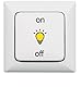 Symbol Aufkleber Licht on off, Abziehbild (RMP13/1) (gelb - schwarz auf transparenter Folie, 1,5 cm)