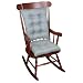 The Gripper Omega Rocking Chair Pad Set, Seat: 17 x 17 x 3 inch Seat Back: 17 x 21 x 3 inch, Gray