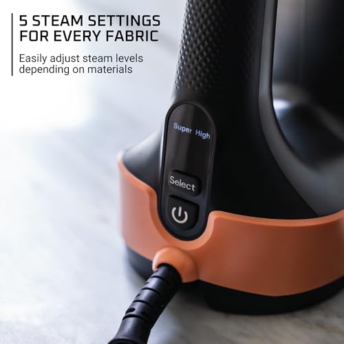 Image of Pure Force 3-in-1 Steamer & Iron, 7.1 Oz Tank Capacity, Vertical Steaming, Horizontal Ironing, Lint Remover, Lightweight, Auto-off Safety, 1875 Watts Portable, Garment Steamer Black, DR8855