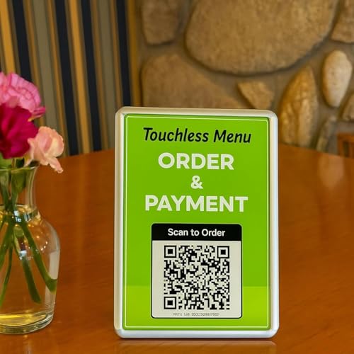 Image of QAILUX LED Sign Board for Advertising | Ultra Slim Display Frame for Restaurants, Cafes, and Cinemas | Glass Desktop Menu Holder with LED Light (A5 (5.8x8.3inc))