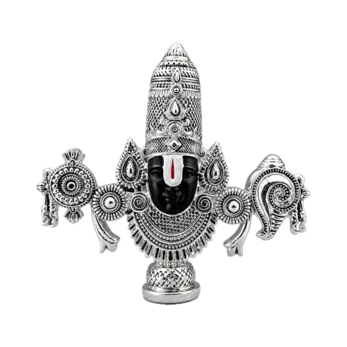 Image of DIVINITI 999 Silver Plated Tirupati Balaji Idol with Luxury Gift Box|Antique Finish Lord Venkateshwara Swamy Murti for Home Temple, Pooja Room & Office Decor|Housewarming & Wedding Gift|19 x 20 cm