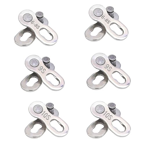 Eslabón de la Cadena de Bicicleta, 6 Pcs Eslabones Perdidos de Bicicleta, Conector de Eslabón de Cadena de Bicicleta para Velocidad, para 6-7-8, 9, 10 Cadena de Velocidad, Reutilizable